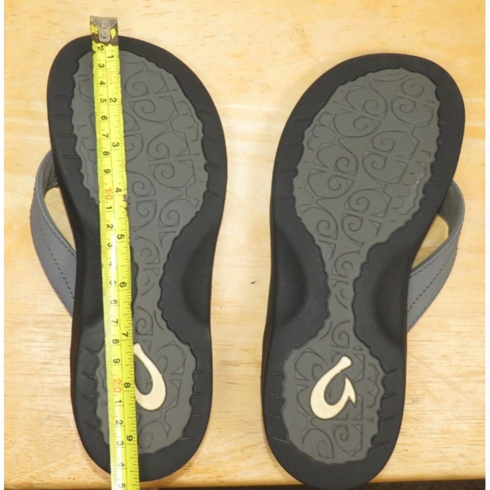 OLUKAI OHANA Sandals Flop Flops Gray/Black Women's Size 6.5 - Picture 7 of 7